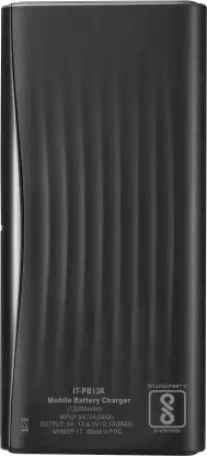 Intex 13000 mAh Power Bank (10 W, Fast Charging)  (Black, Lithium-ion) Intex 13000 mAh Power Bank (10 W, Fast Charging)  (Black, Lithium-ion)
